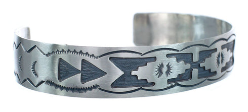 Native American Navajo Sterling Silver Cuff Bracelet JX123006